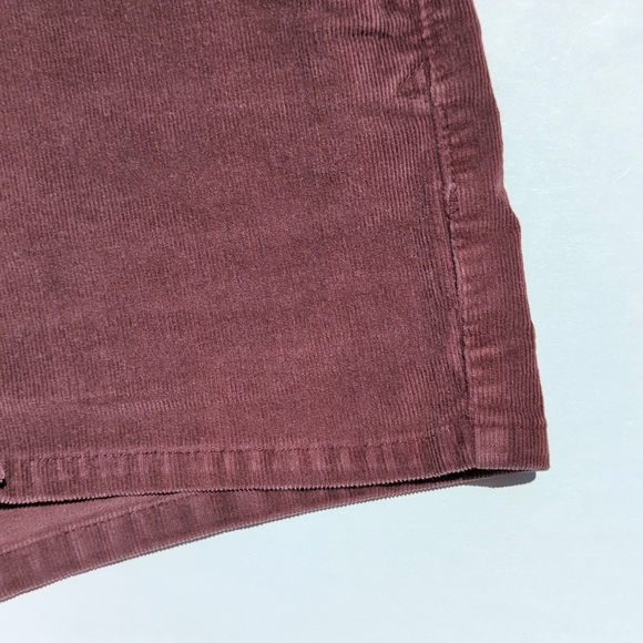 Volcom Classic Retro Mid Rise Featherwale Corduroy Yae Shorts Faded Burgundy 3 - Picture 9 of 13